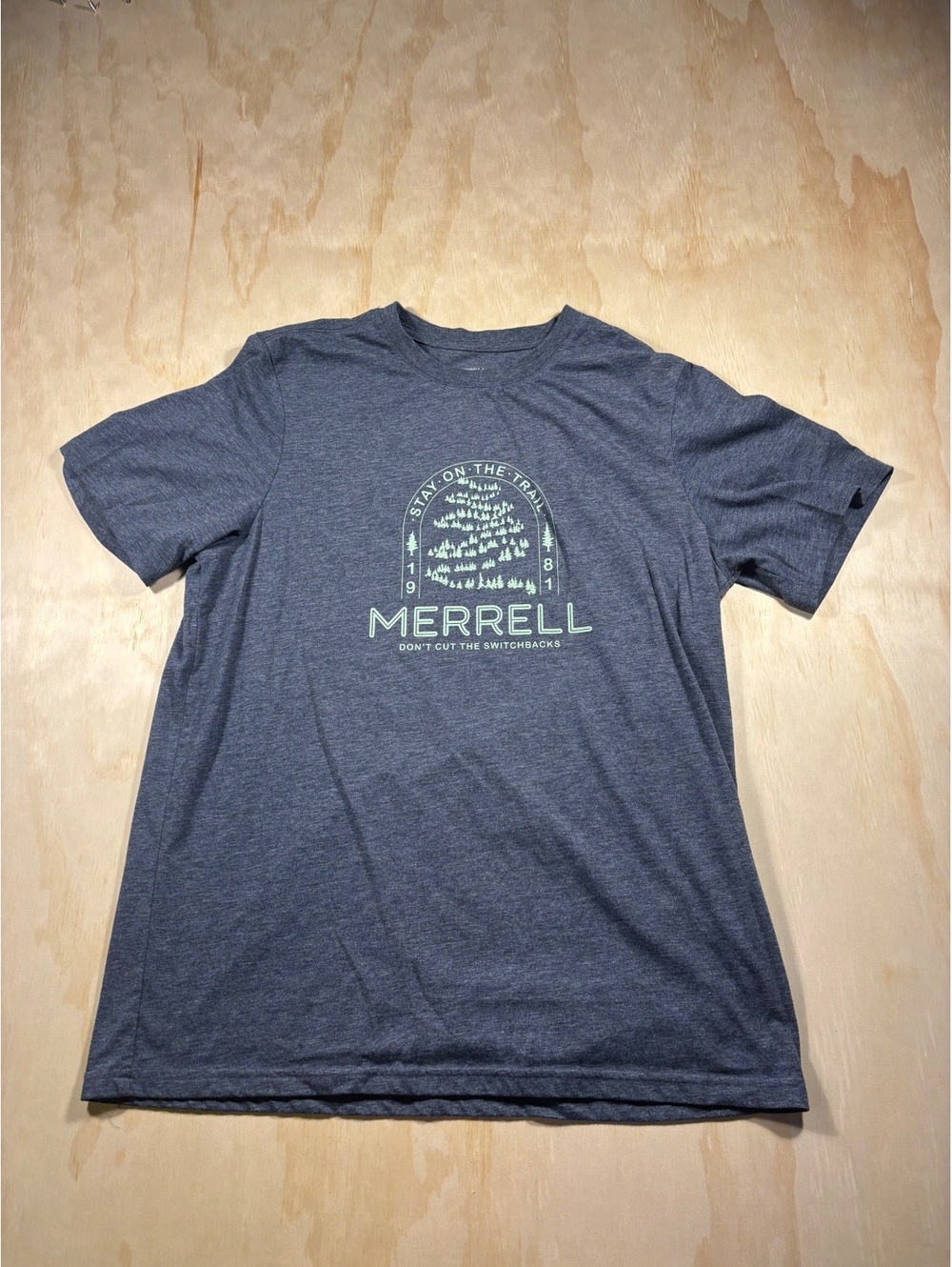 Merrell Running Tshirt. Size M Stay On The Trail. Hiking. Running. Casual. Fun